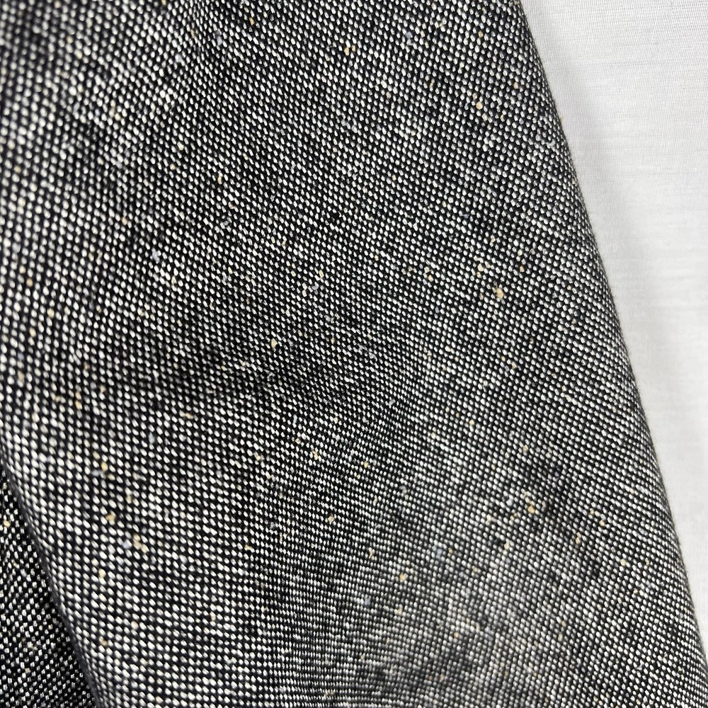Talbots Blazer Women 16 Gray Wool Silk Blend Tweed Two Button Academia Jacket - Picture 8 of 16